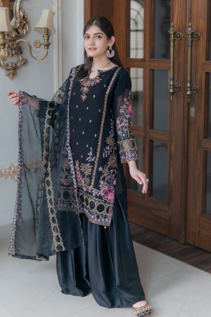 Meer Chiffon Embroidered 3PC